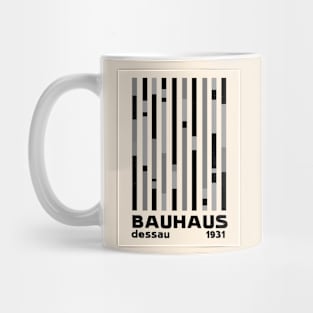 Bauhaus Dessau 1931 Modernist Homage Black Gray Cream Mug